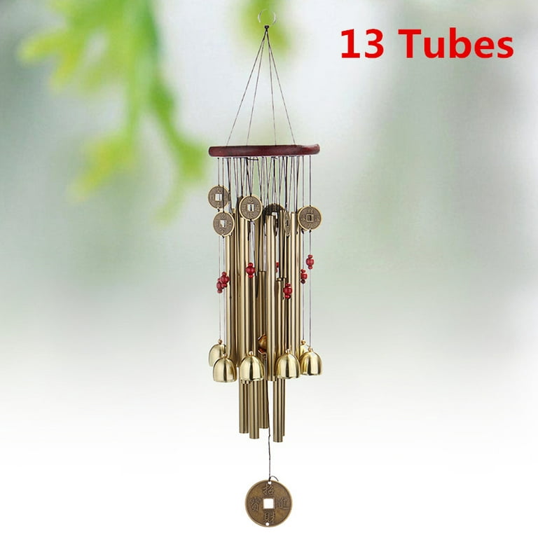 Deep Relaxing WINDCHIMES Wooden Wind Chime 10 Tubes Bell Retro Amazing #3